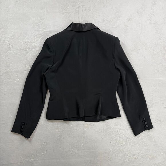 Vintage Jones New York Single Button Black Tuxedo Jacket Women's 8 - Picture 6 of 6